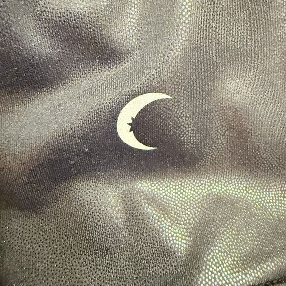 Zyia Active Light and Tight Black White Ombre Shimmer Metallic Leggings Sz 8/10 - Picture 5 of 5